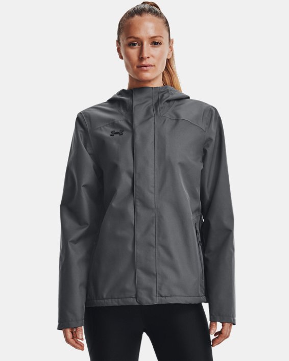 Women's UA Stormproof Lined Rain Jacket, Gray, pdpMainDesktop image number 0